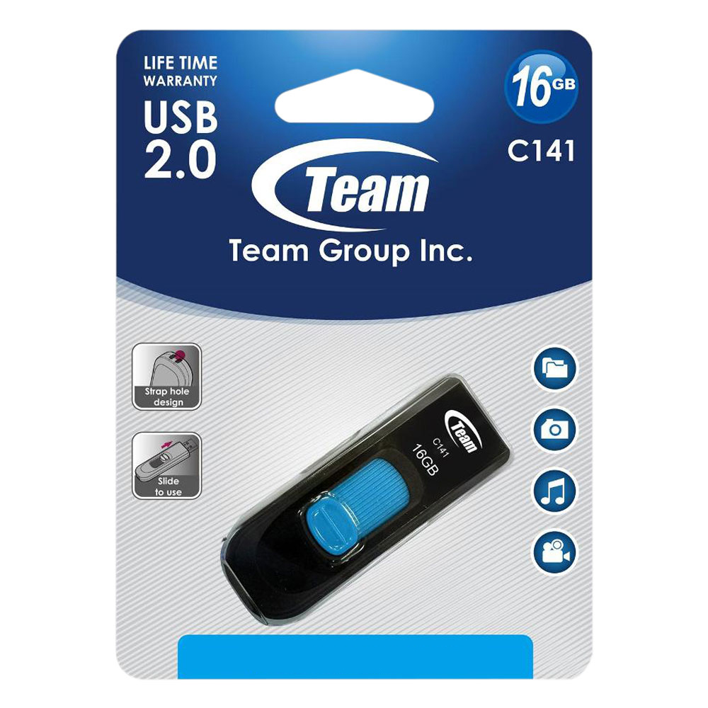 USB Team 2.0 C141 16GB - Đen Xanh