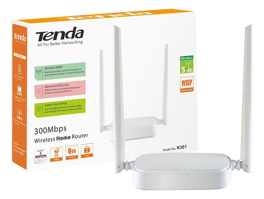 Thiết Bị Phát Sóng WiFi Tenda N300 - Hàng Chính Hãng
