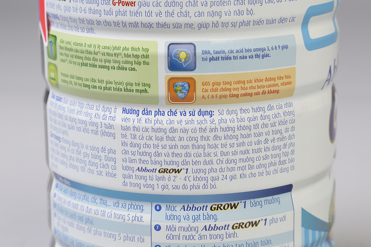 Sữa Bột Abbott Grow 1 dành cho trẻ 0 - 6 tháng tuổi (900g)