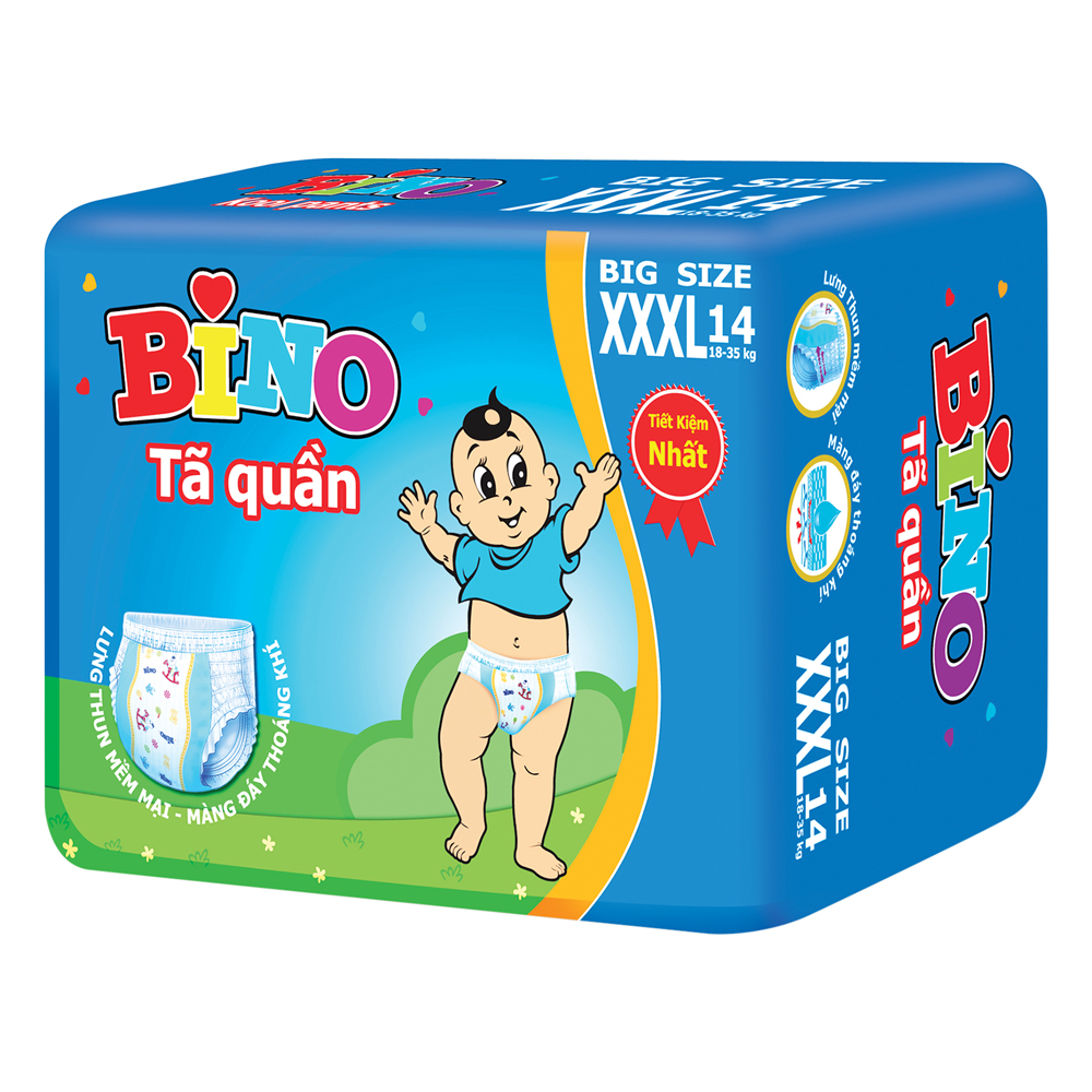 Tã Quần Bino Kool Pants Size XXX14 (14 Miếng)