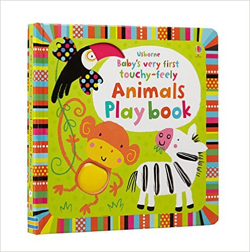 Sách tương tác tiếng Anh - Usborne Baby's very first touchy-feely Animals Play book