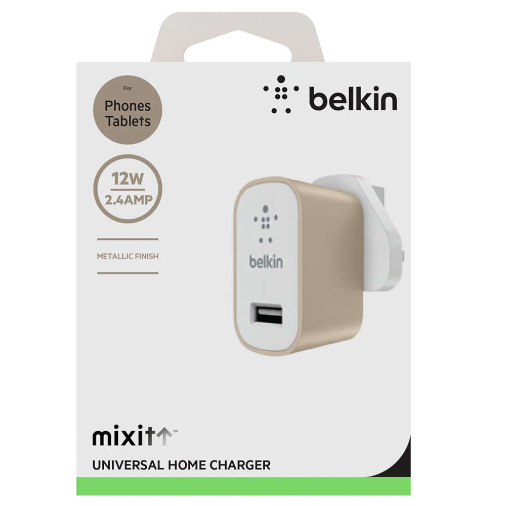 Adapter Sạc Belkin F8M731dqGLD  1 Cổng USB 2.4A - Hàng Chính Hãng