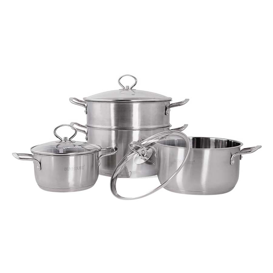 Bộ nồi inox 3 đáy Sunhouse SH893
