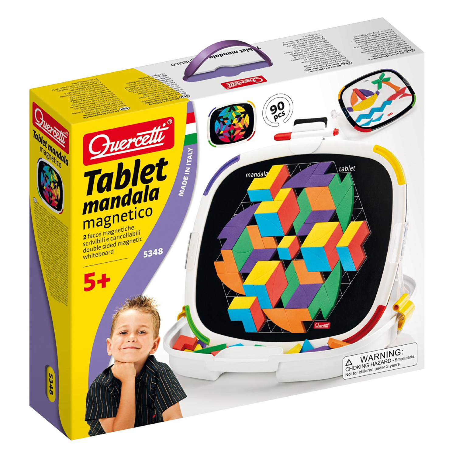 Đồ chơi nam châm khối màu 3D Quercetti Mandala Tablet 5348