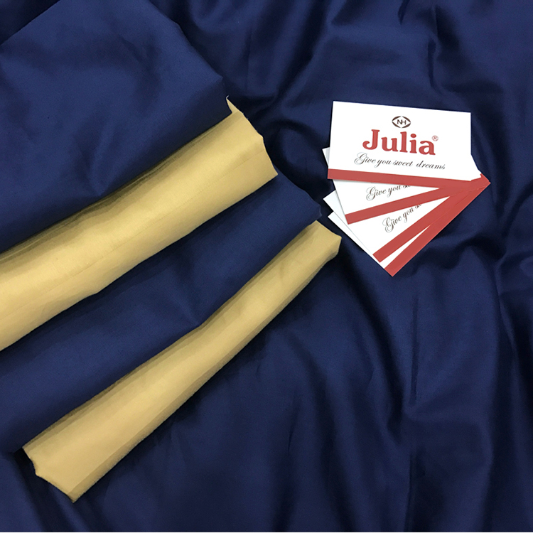 Bộ Ga Gối Cotton Satin Ai Cập Julia 534BK16 - 1m6 x 2m
