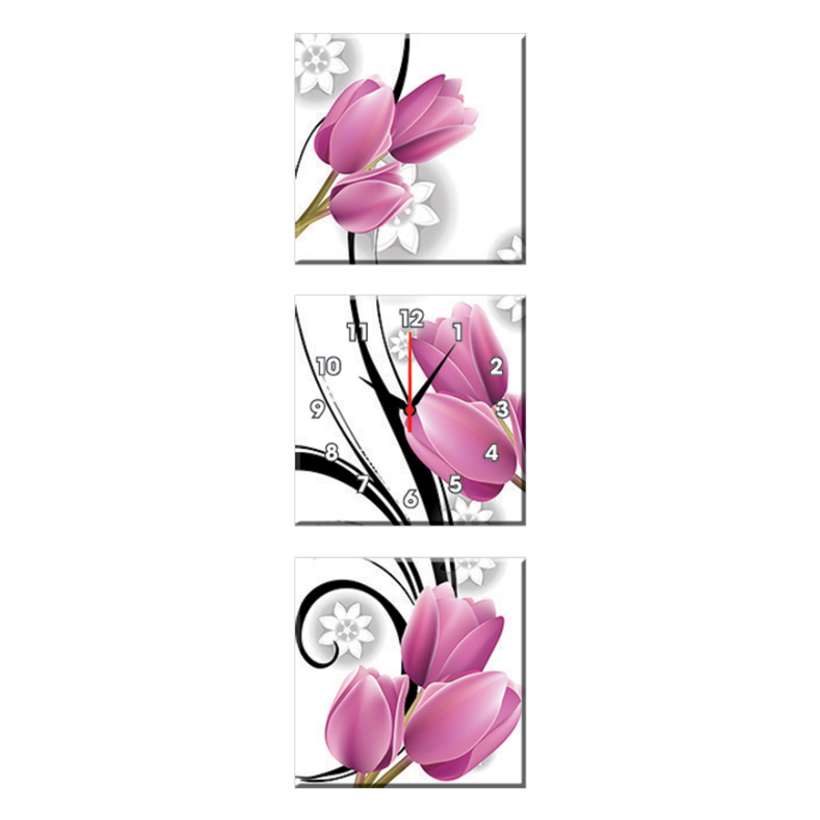 Bộ Ba Tranh Đồng Hồ Treo Tường Thế Giới Tranh Đẹp Q16-57-DH