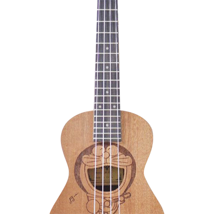 Ukulele Concert Gỗ Khắc Hình Doraemon KBD 33A18