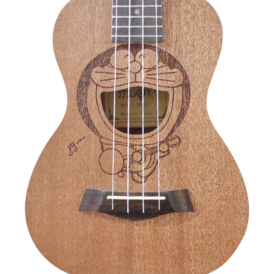 Ukulele Concert Gỗ Khắc Hình Doraemon KBD 33A18