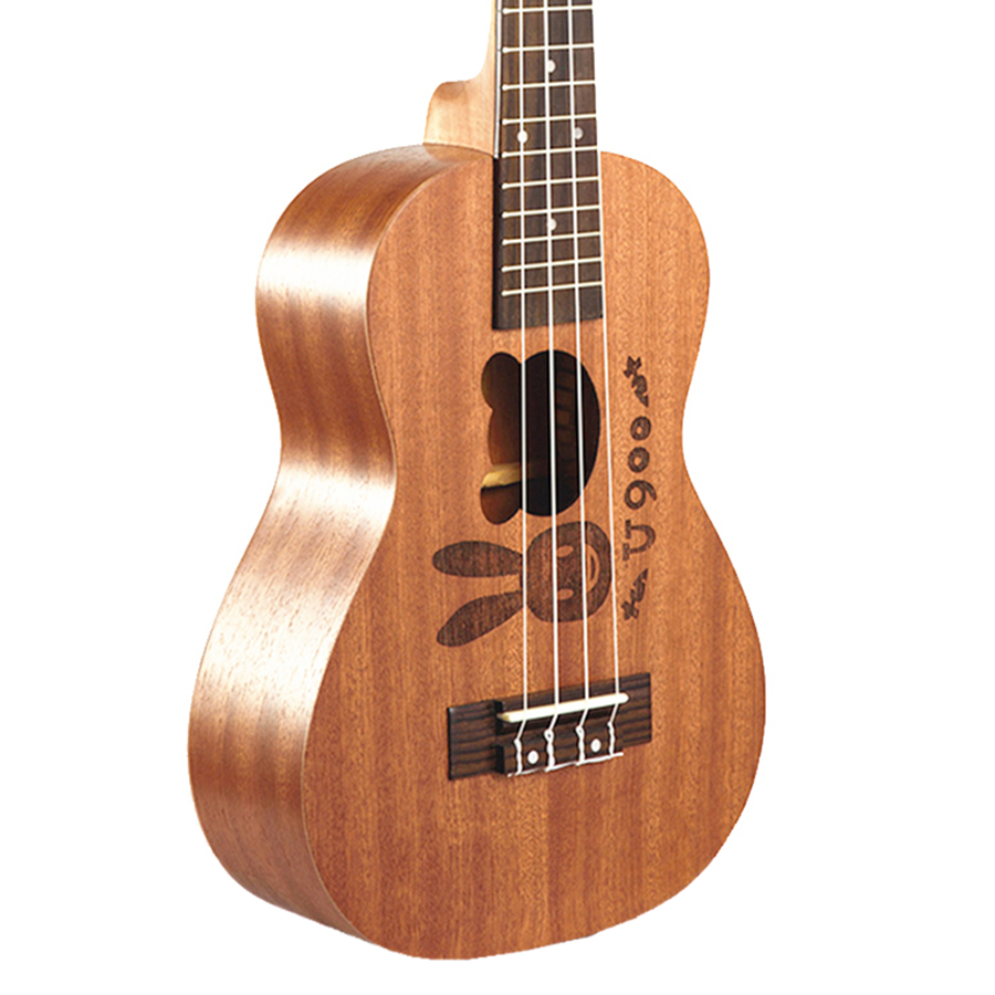 Ukulele Concert Gỗ Khắc Hình Tai Thỏ KBD 33A18-BE