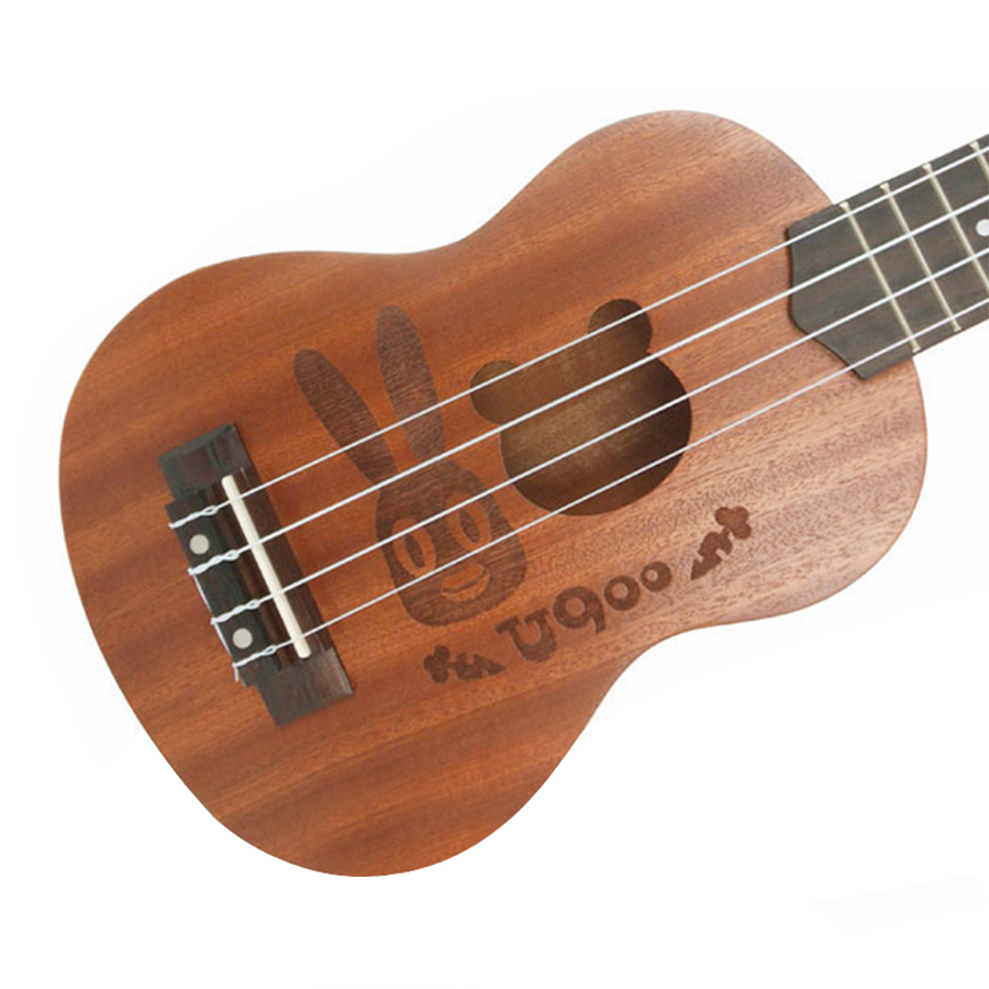 Ukulele Concert Gỗ Khắc Hình Tai Thỏ KBD 33A18-BE