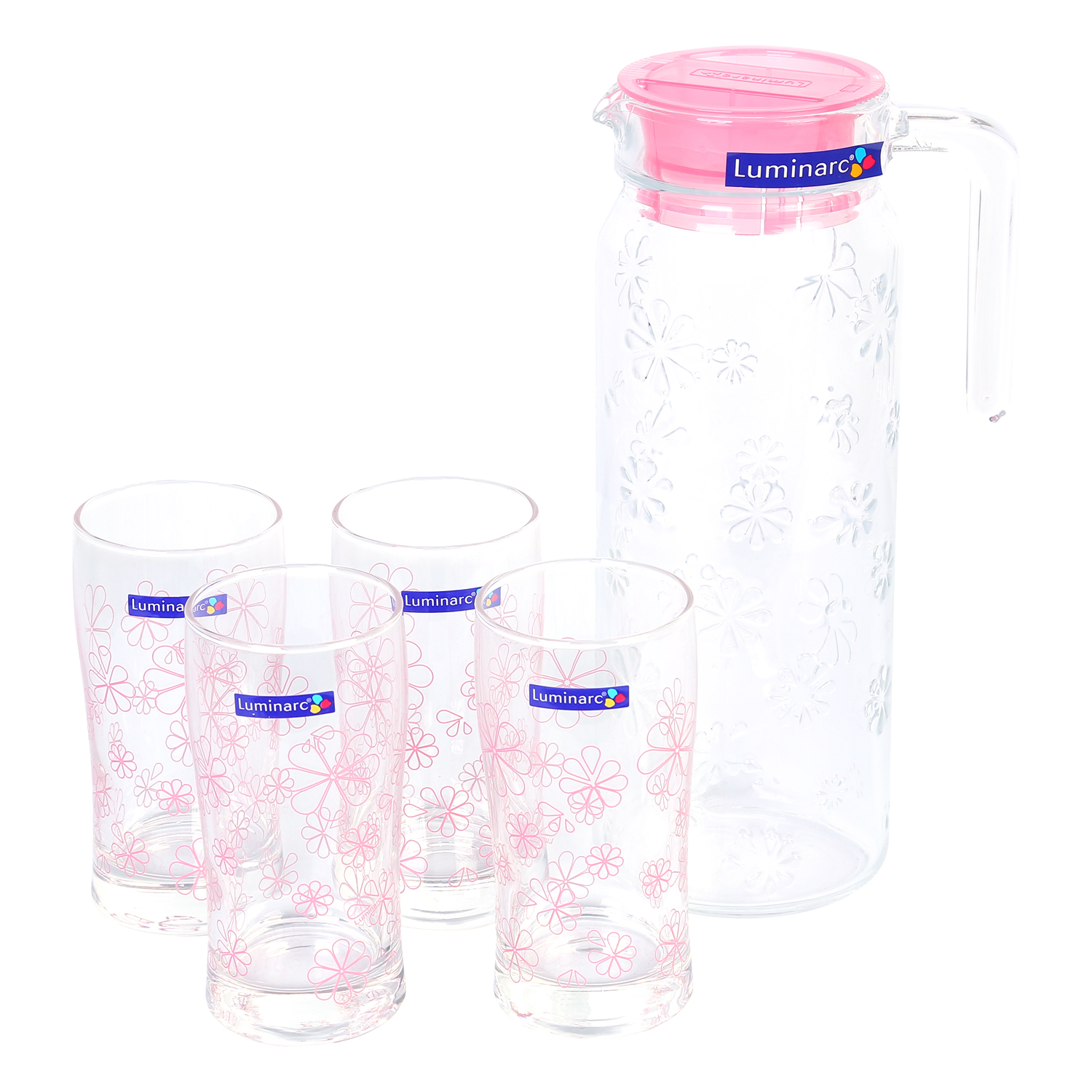 Bộ bình ly thủy tinh Luminarc Funny Flower J8515