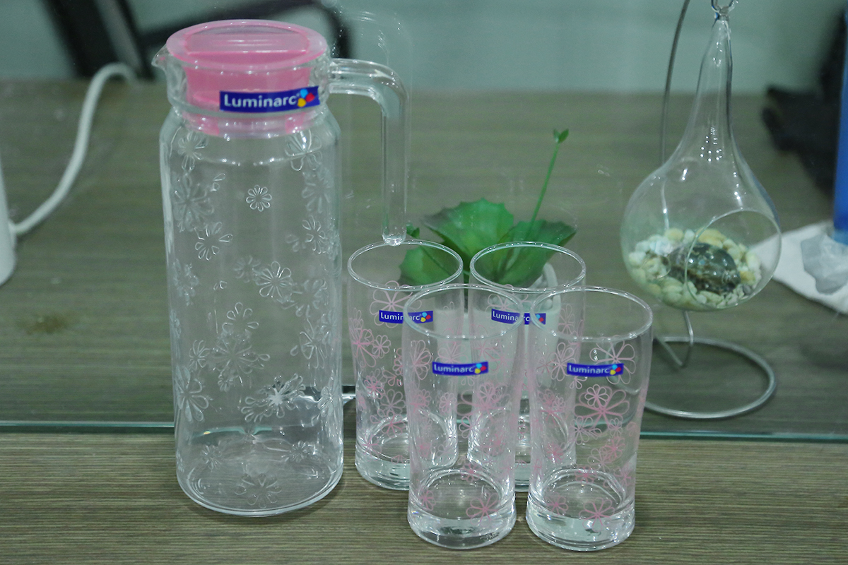 Bộ bình ly thủy tinh Luminarc Funny Flower J8515