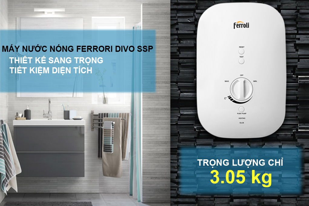 Máy Nước Nóng Ferroli Divo SSP 4.5S (4500W)