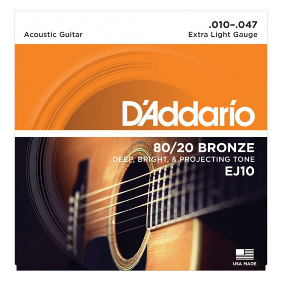 Bộ Dây Guitar D'addario Acoustic EJ-10