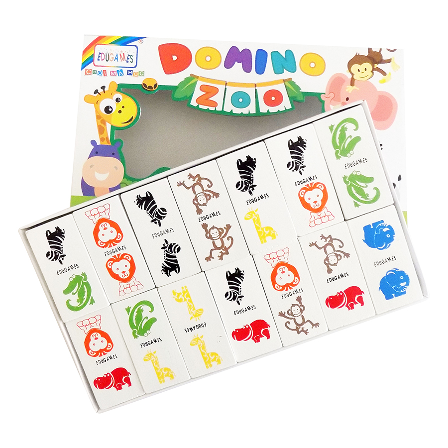 Đồ Chơi Gỗ Domino EDUGAMES Zoo GA614