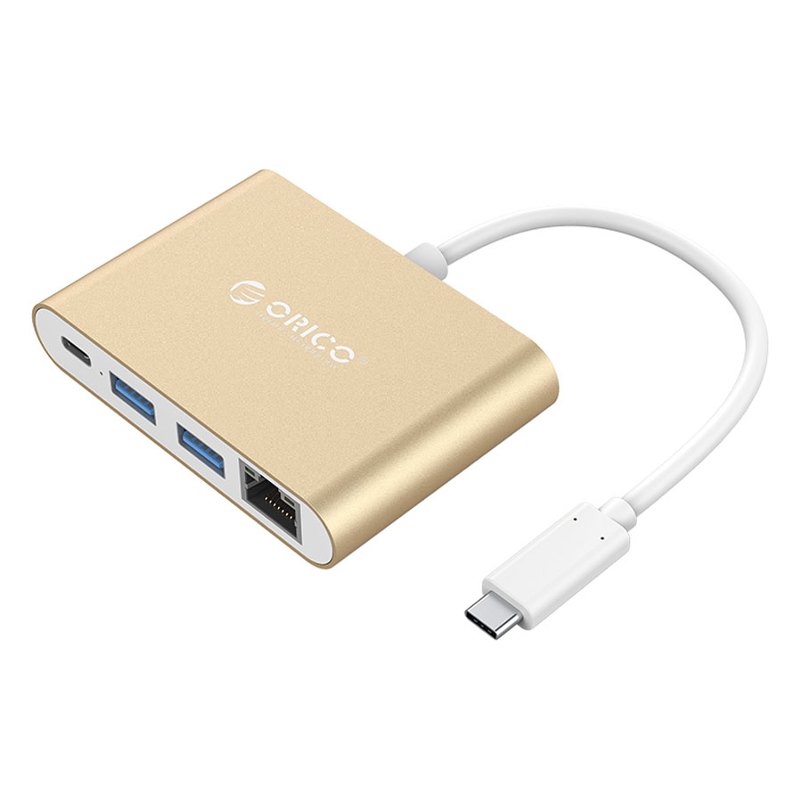 Bộ Chuyển Đổi USB Type-C Sang Type-C, USB3.0, Ethernet Orico RCR-2A - Hàng Chính Hãng