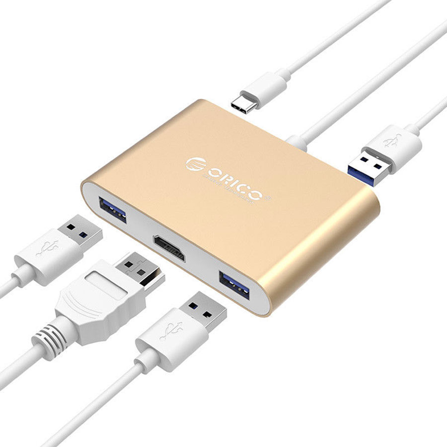 Bộ Chuyển Đổi USB Type-C Sang Type-C, USB3.0, HDMI Orico RCH-3A - Hàng Chính Hãng