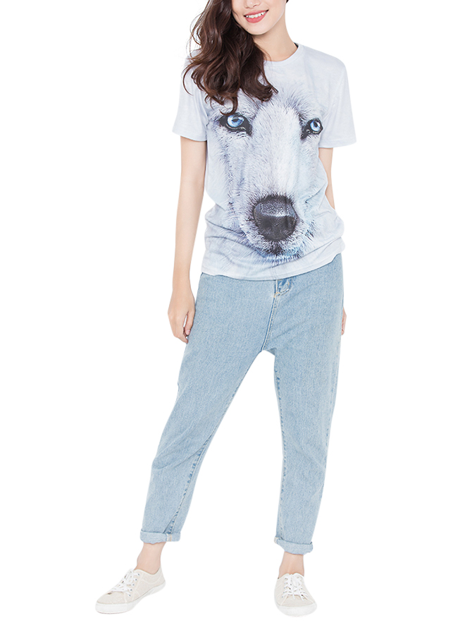 Áo thun Unisex mặt sói Amun AT3D06