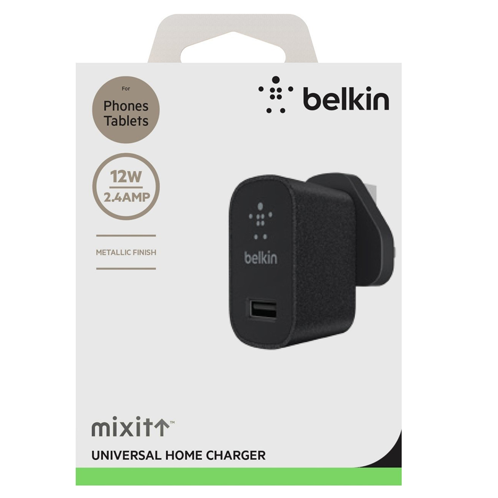 Adapter Sạc Belkin F8M731dqBLK  1 Cổng USB 2.4A - Hàng Chính Hãng