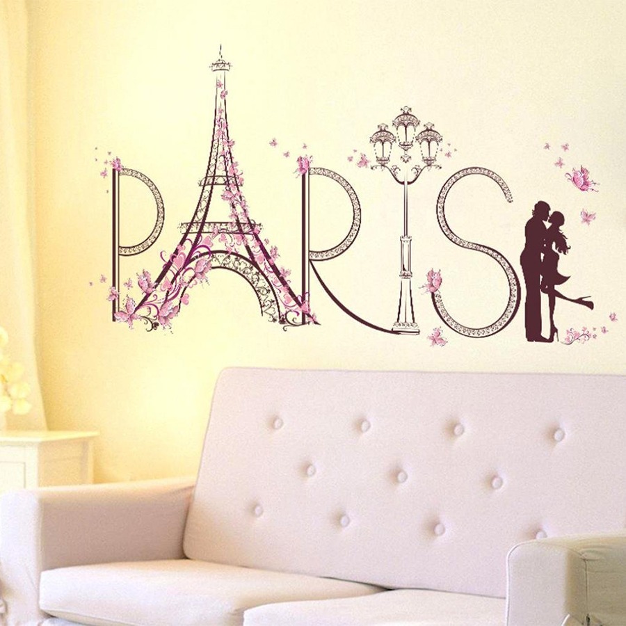 Decal Dán Tường Chữ Paris Binbin PK346 (85 x 130 cm)