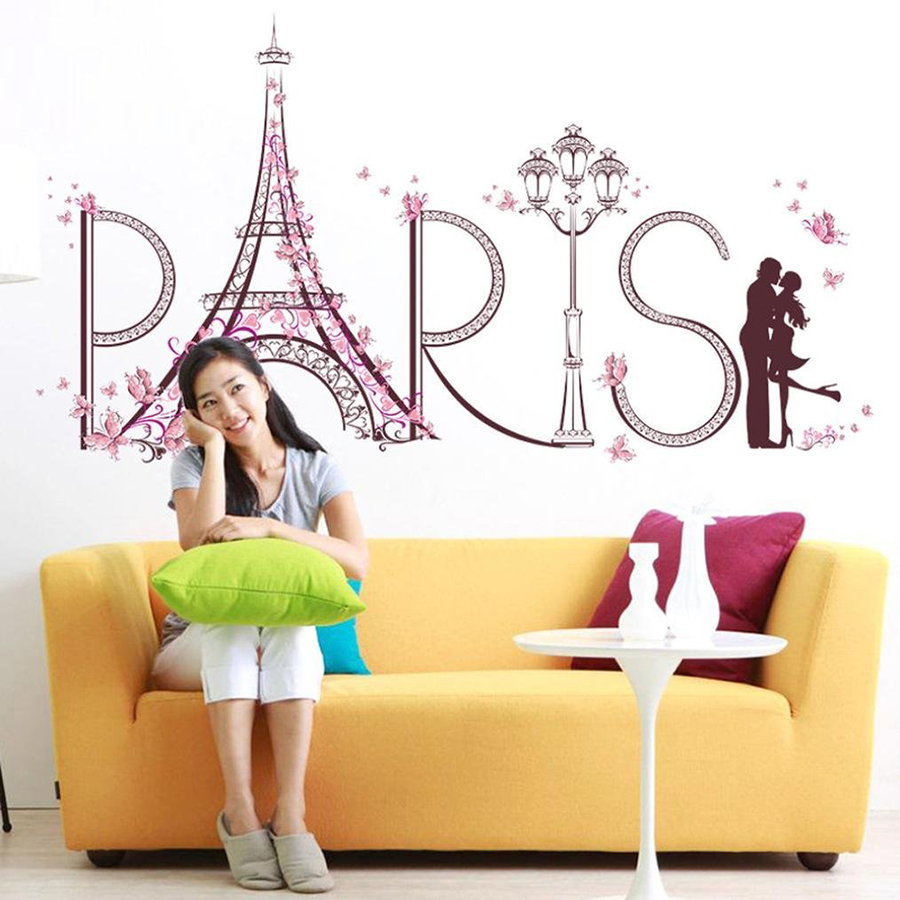 Decal Dán Tường Chữ Paris Binbin PK346 (85 x 130 cm)