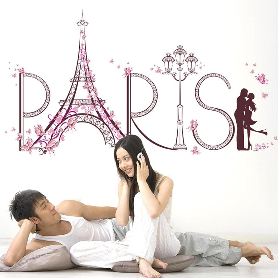 Decal Dán Tường Chữ Paris Binbin PK346 (85 x 130 cm)