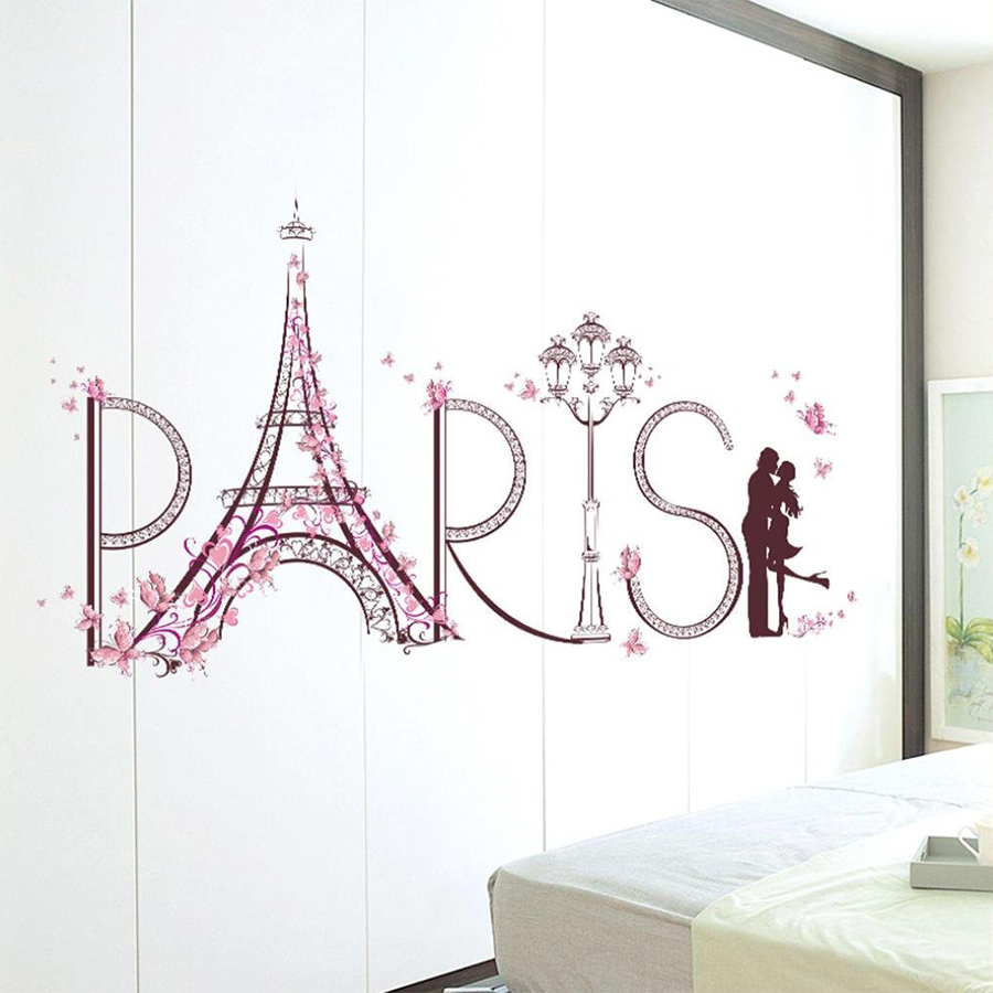 Decal Dán Tường Chữ Paris Binbin PK346 (85 x 130 cm)