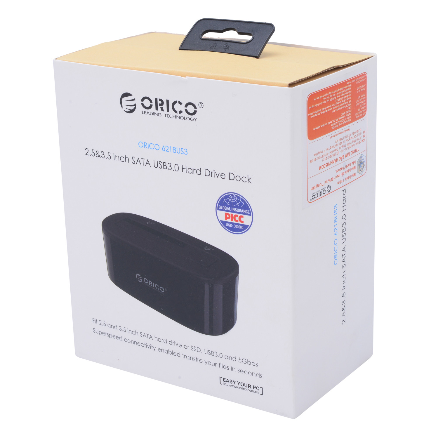 Khay Đựng Ổ Cứng Docking ORICO USB3.0/3.5/2.5 - 6218US3 - Hàng Chính Hãng