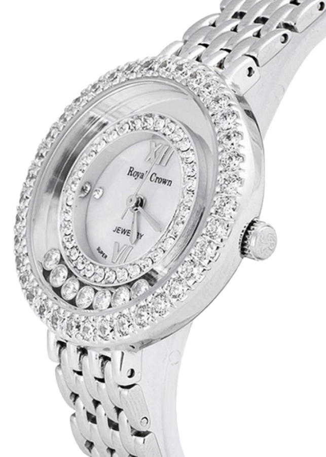 Đồng Hồ Nữ Dây Kim Loại Royal Crown 3628SS - Bạc