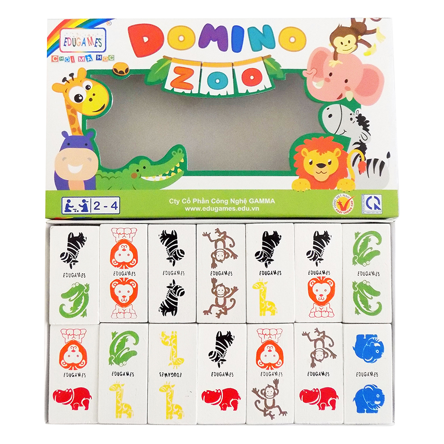 Đồ Chơi Gỗ Domino EDUGAMES Zoo GA614