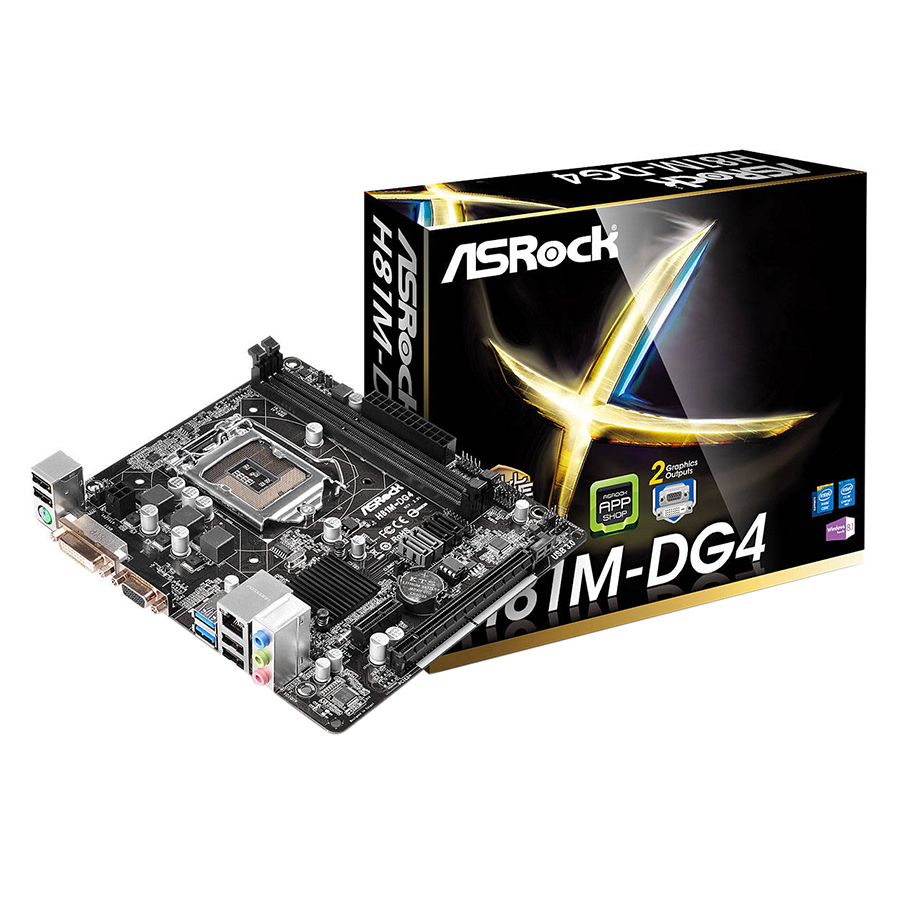 Bo Mạch Chủ Mainboard ASRock H81M-DG4 - Hàng Chính Hãng