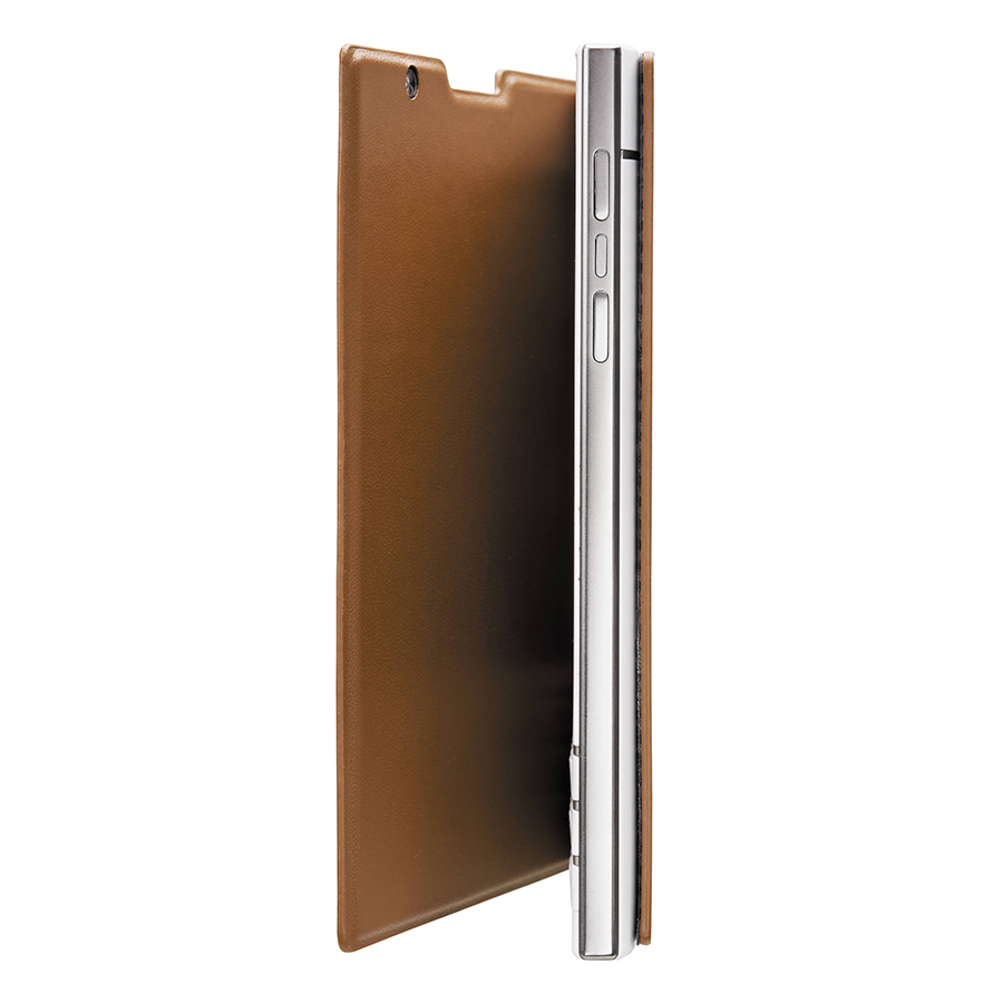 Bao Cầm Tay Gập Leather Flip Case Blackbery Passport - Nâu