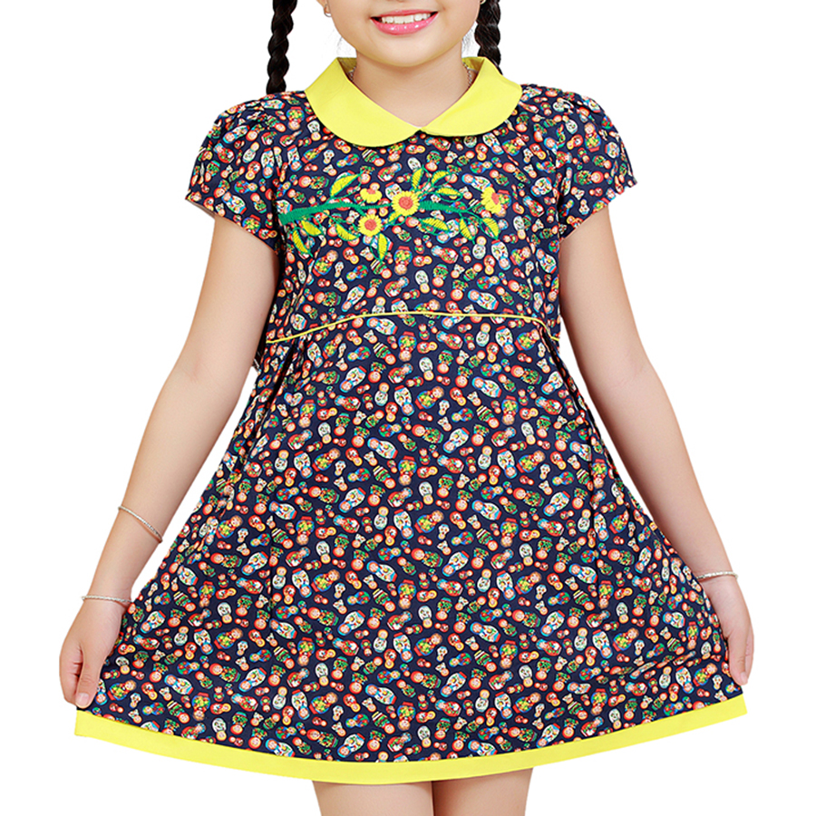 Đầm con lật đật phối vàng YF 6DX08201 (Size 1)