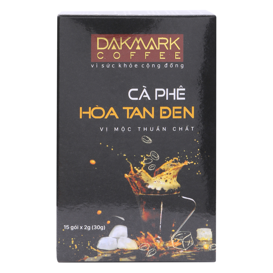 Cà Phê Hoà Tan Đen DakMark (Hộp 15 Gói)