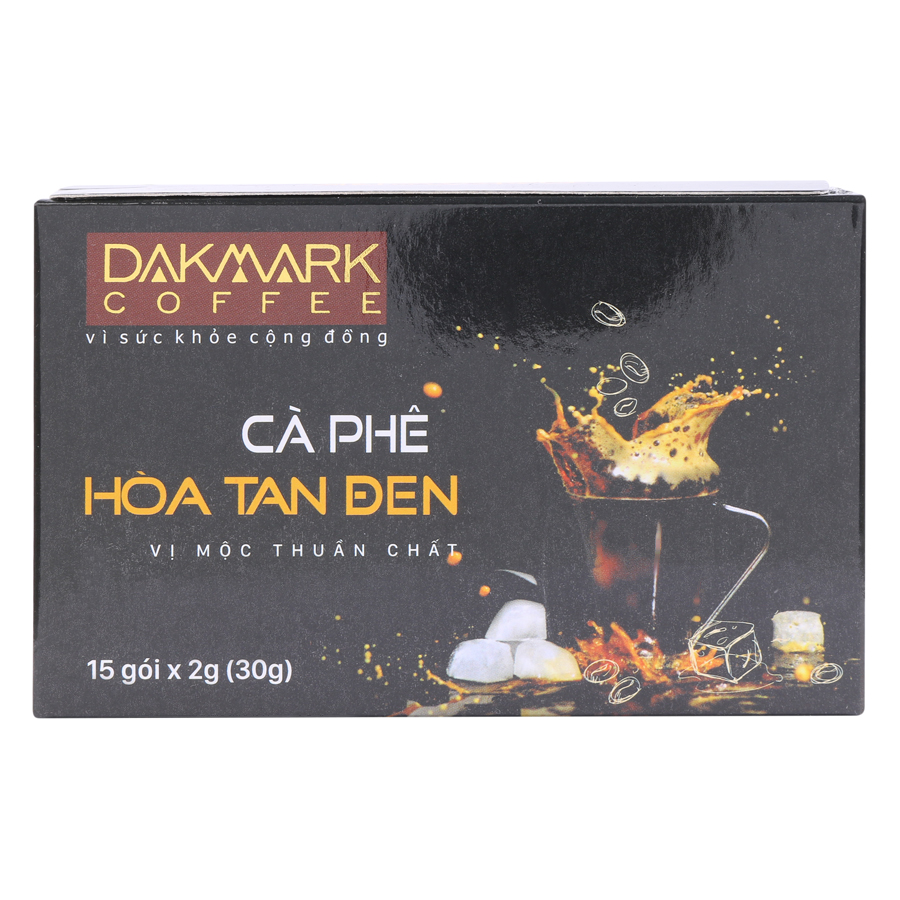 Cà Phê Hoà Tan Đen DakMark (Hộp 15 Gói)