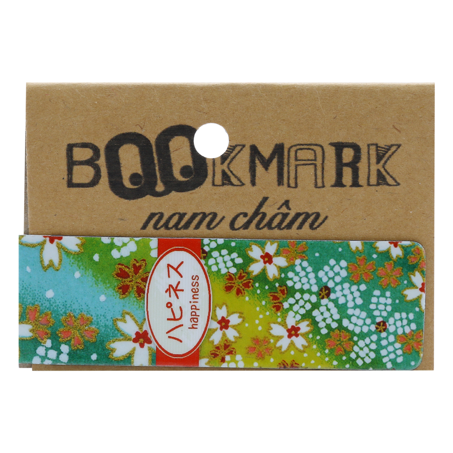 Bookmark Nam Châm Kính Vạn Hoa - Họa Tiết Nhật: Happiness