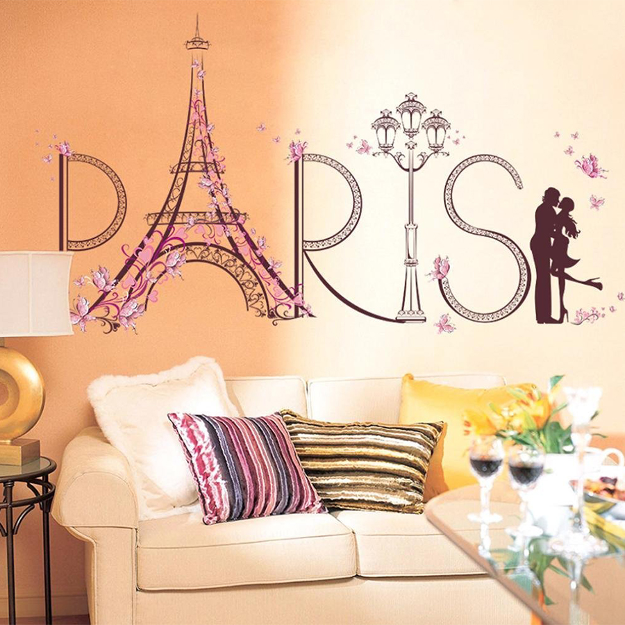 Decal Dán Tường Chữ Paris Binbin PK346 (85 x 130 cm)