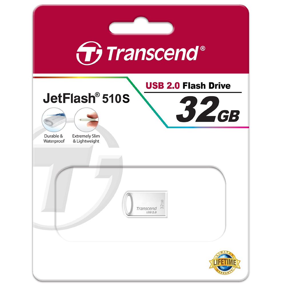 USB Transcend JetFlash 510 Silver TS32GJF510S 32GB - USB 2.0 - Hàng Chính Hãng