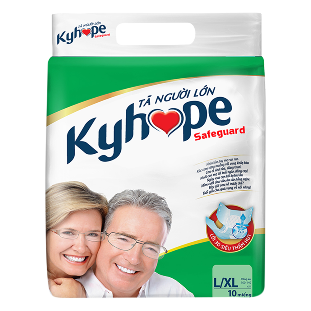 Tã Người Lớn Kyhope Safeguard Size L (10 Miếng)