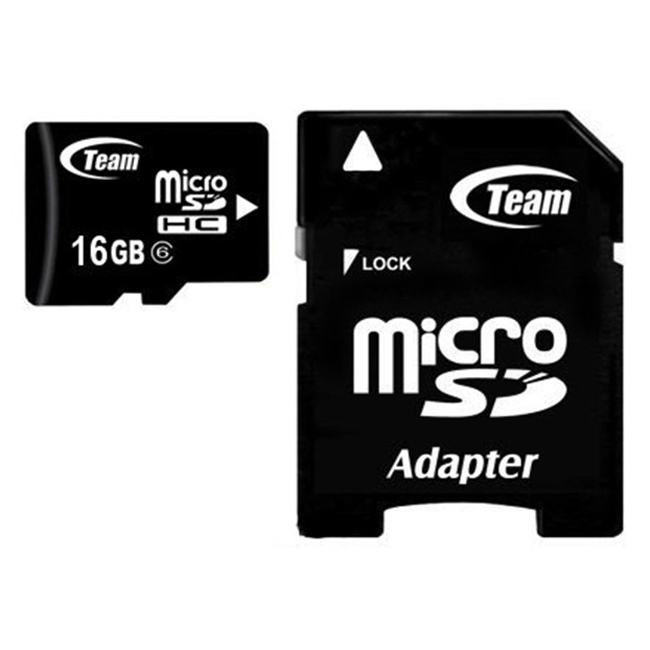 Thẻ Nhớ Micro SDHC Team Group 16GB Class 10 (Có Adapter) - Hàng Chính Hãng