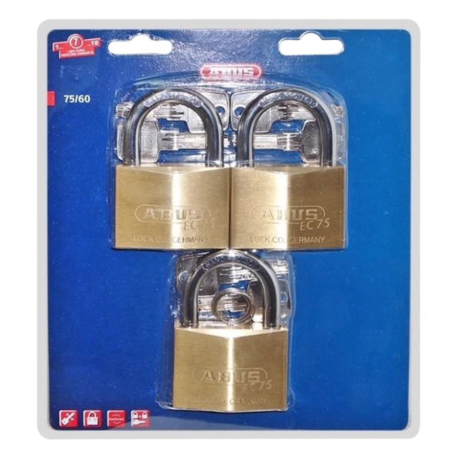 Bộ 3 Ổ Khóa Masterkey Abus 75/60 MK3 (60mm)