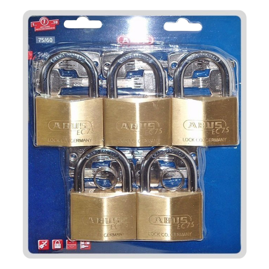 Bộ 5 Ổ Khóa Masterkey Abus 75/60 MK5