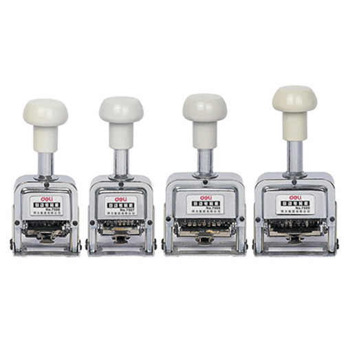 Dấu nhảy kim loại 6 số Deli, Bạc -1 chiếc - E7506