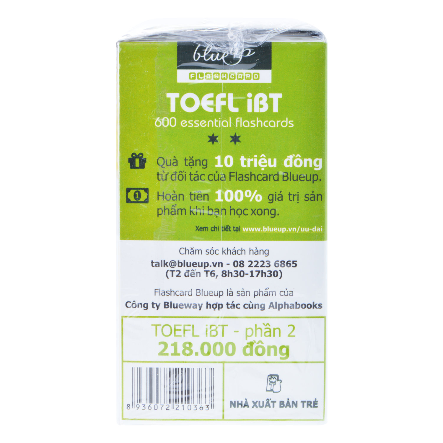 Hộp Blueup TOEFL iBT 600 Essential Flashcards For Toefl iBT - Phần 2