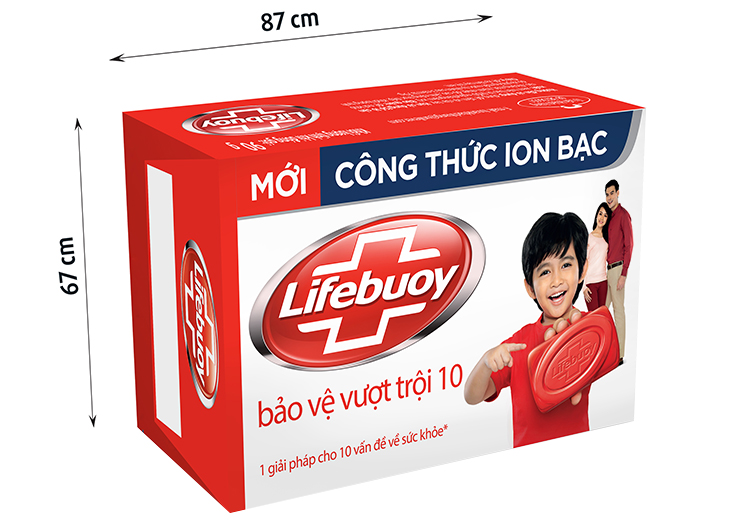 Xà Bông Cục Diệt Khuẩn Lifebuoy Bảo Vệ Vượt Trội 21126121 (90g)