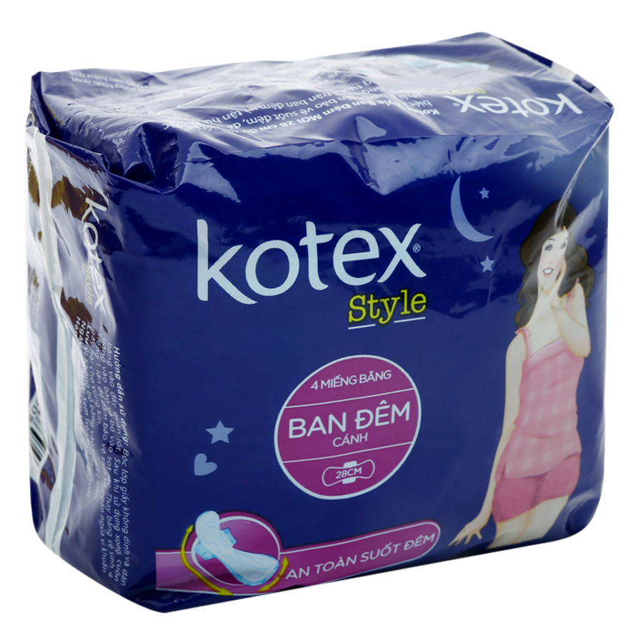 Combo 3 Băng Vệ Sinh Kotex Style LST Cánh Ban Đêm 28cm
