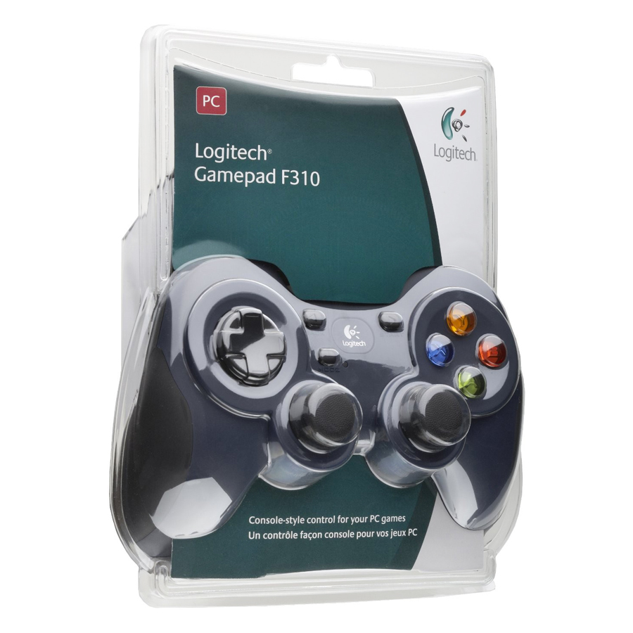 Tay cầm chơi game console có dây Logitech F310 - 4 phím di chuyển D-Pad, tương thích TV Android, dây 1.8m - Hàng chính hãng