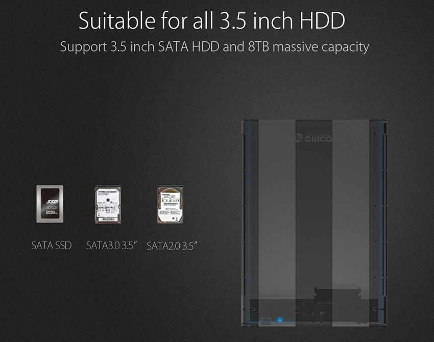 Hộp Đựng Ổ Cứng Di Động HDD Box 3.5 Inch Orico 3139U3 - Hàng Chính Hãng