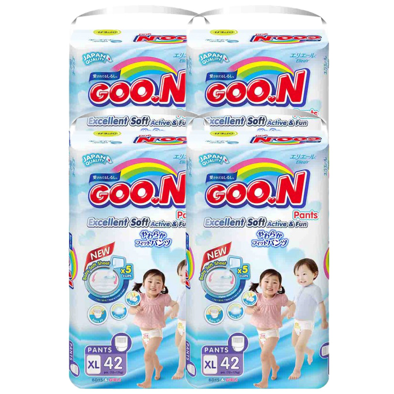 Combo 4 Gói Tã Quần Goo.n Slim Gói Cực Đại XL42 (42 Miếng)