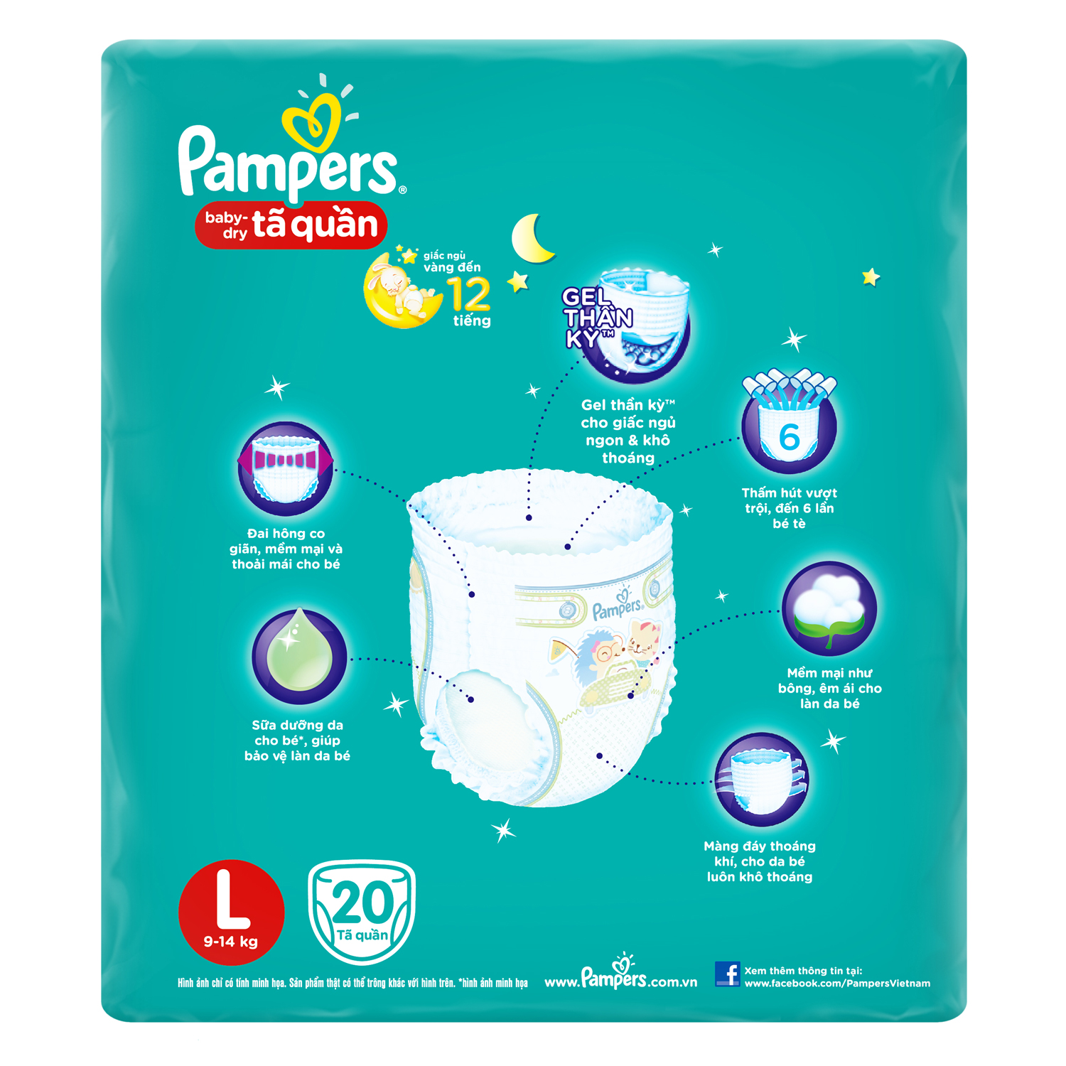 Tã Quần Pampers L20 (20 Miếng)